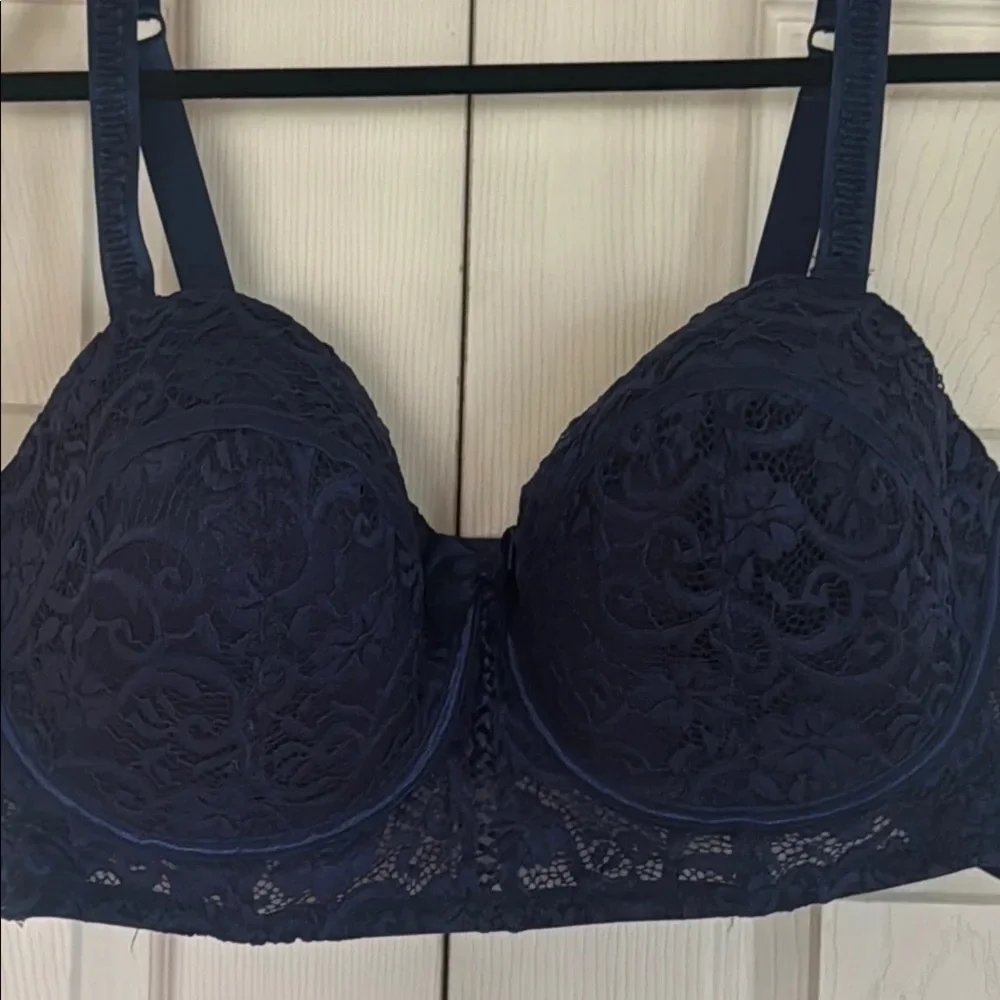 Adore me Luxurious Blue Lace Bra with Underwire - Picture 9 of 9